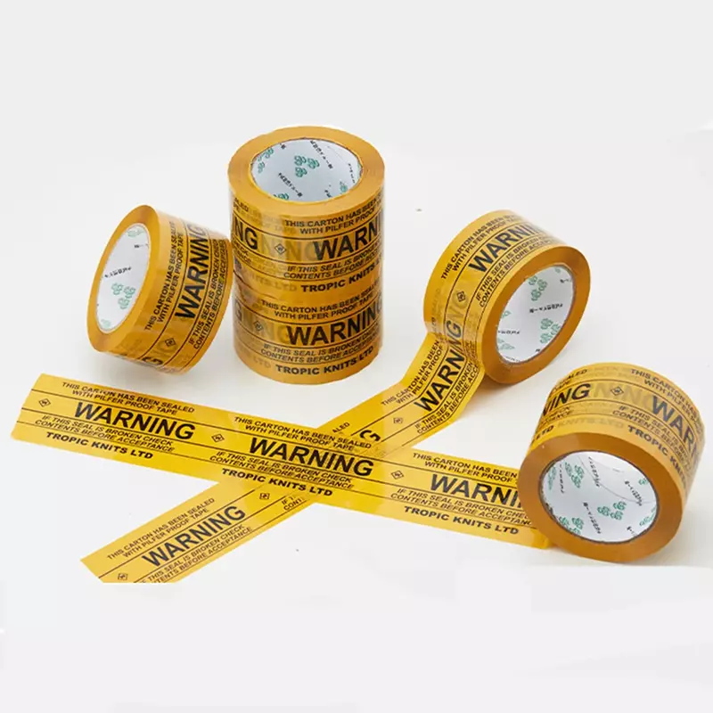 Cinta adhesiva autoadhesiva para sellado de cajas, cinta de advertencia para artículos delicados