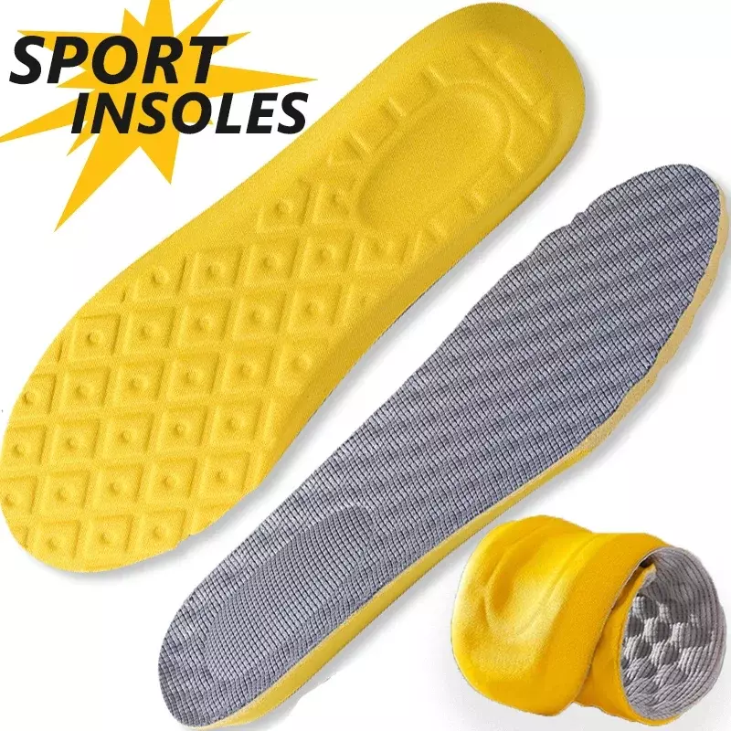 Palmilhas ortopédicas para cuidados com os pés masculinos, espuma de memória de látex, suporte macio para os pés, palmilha esportiva, almofada de inserção