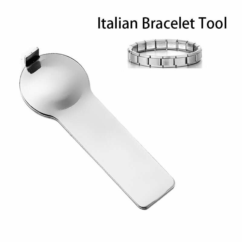 Pulsera de dijes italianos, herramienta de fabricación de bricolaje para abrir cadena de eslabones, equipos de joyería de acero inoxidable para herramienta hecha a mano de Color plateado