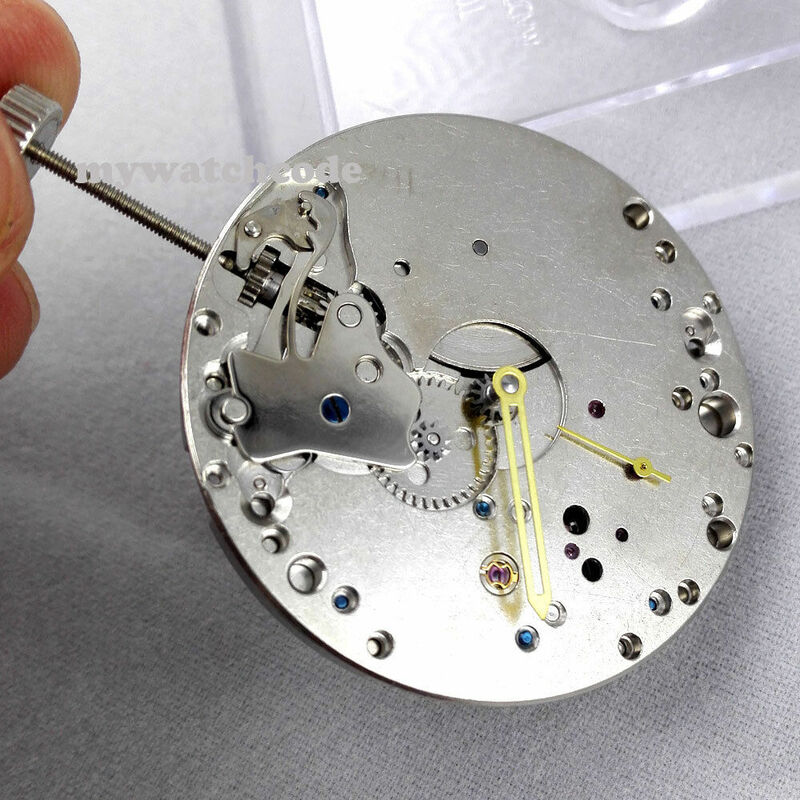 17 Jewels-reloj mecánico de cuello de cisne para hombre, pulsera de mano, movimiento M01, 6497