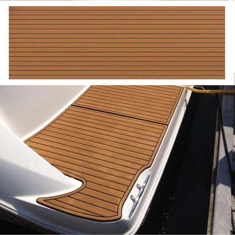 300x90x0.6cm piso de barco auto-adesivo eva barco iate marinho revestimento falso teca decking folha almofada espuma piso esteira