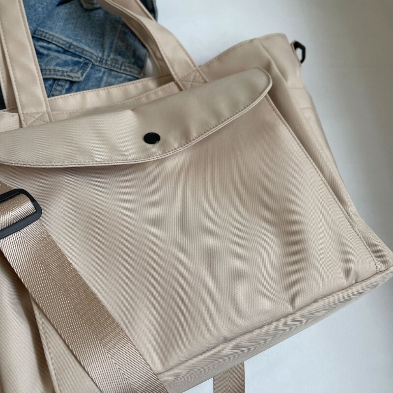 Сумка-мессенджер женская с защитой от брызг, нейлоновая вместительная школьная сумочка на ремне, чемоданчик для покупок