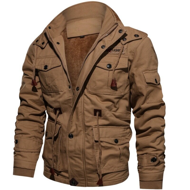 Homens inverno militar jaquetas casacos multi-bolso casual carga jaquetas de alta qualidade masculino algodão casacos de inverno quente parkas tamanho 6xl