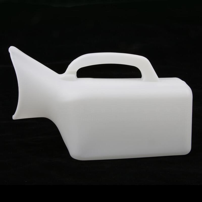 Urinario portátil de mano para mujer, botella de baño móvil, color blanco, 1000ml