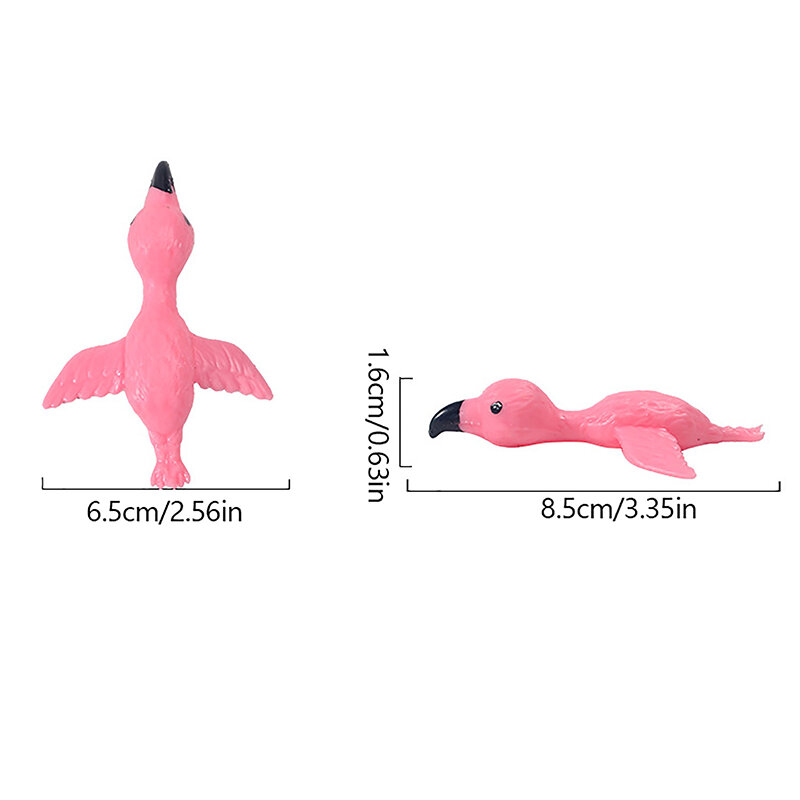 5pcs/set Flamingo Finger Launch Slingshot Tricky Funny Toys Novelty Creative TPR Catapult Turkey Decompression Props