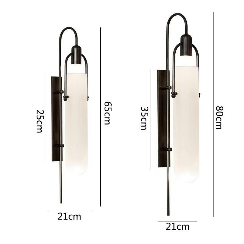 Modern White Glass LED Wall Lamps Living room Wall Sconce  Bedroom Bedside Wall Light Fixtures Parlor Loft Luminaire