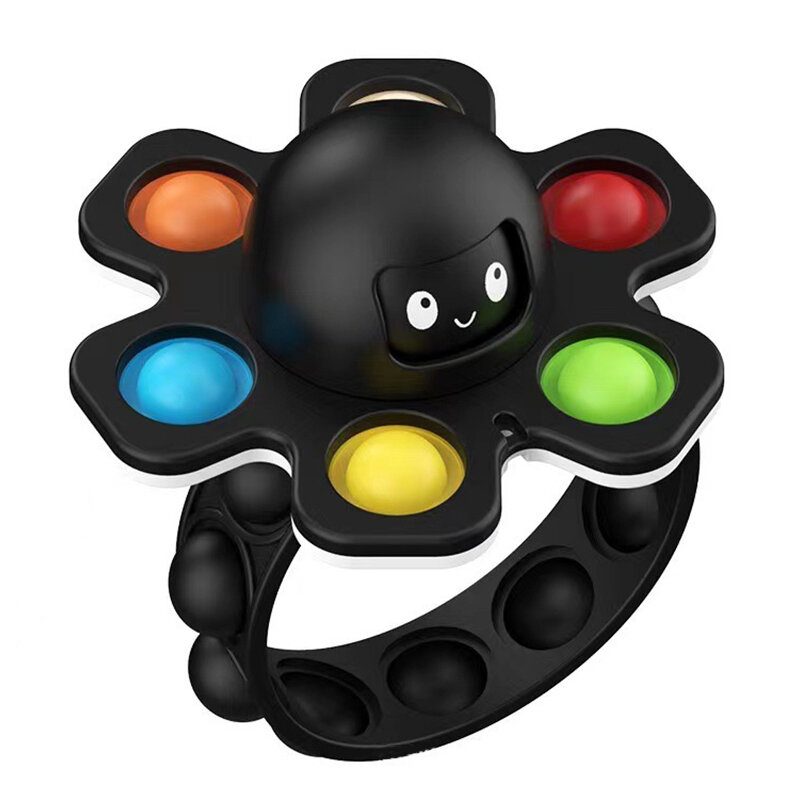 Bracelet interactif en Silicone pour enfant, Anti-Stress, Anti-Stress, retournement, poulpe, changement de visage, drôle, Pop, bulle, jouets