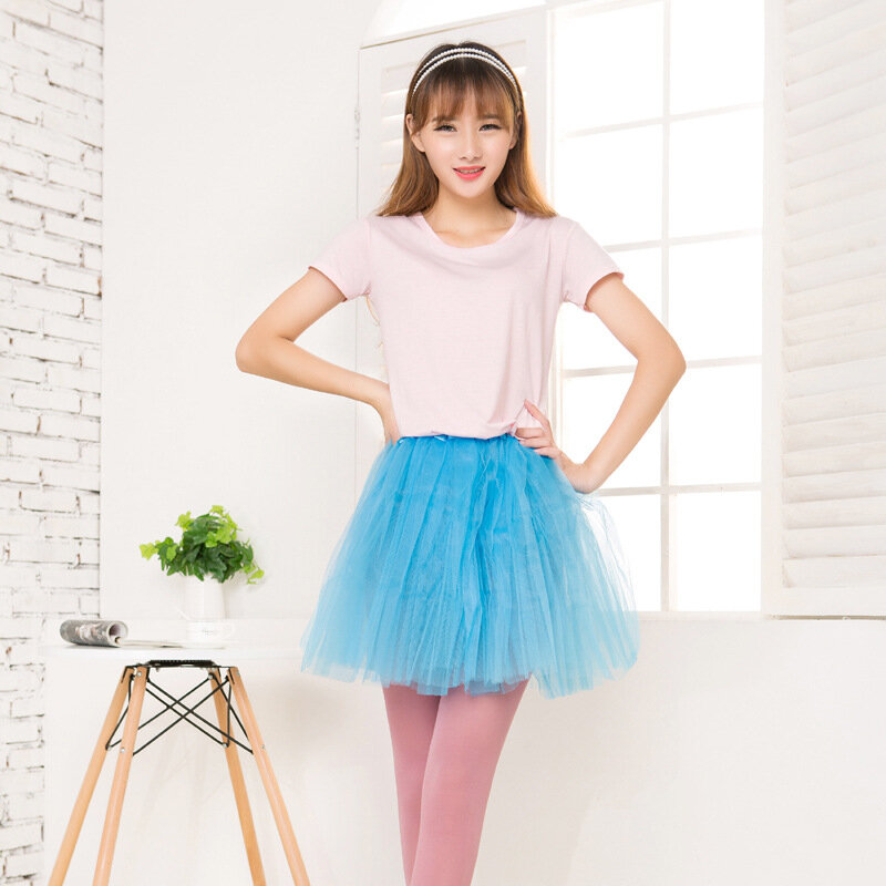 Muti Colors Tutu Skirt For Women Elastic Ballet Dancewear Tutus Mini Skirt Fairy Yellow Tulle Skirt Mother Daughter