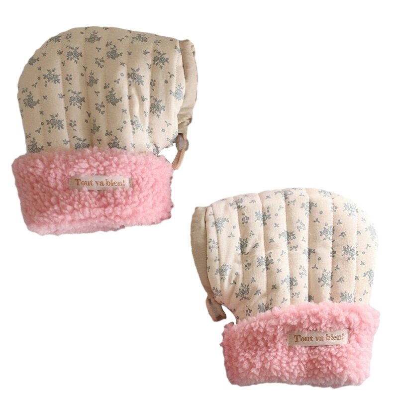 1 Pair Cartoon Pattern Kids Scooter Gloves Soft and Breathable Winter Hand Muffs