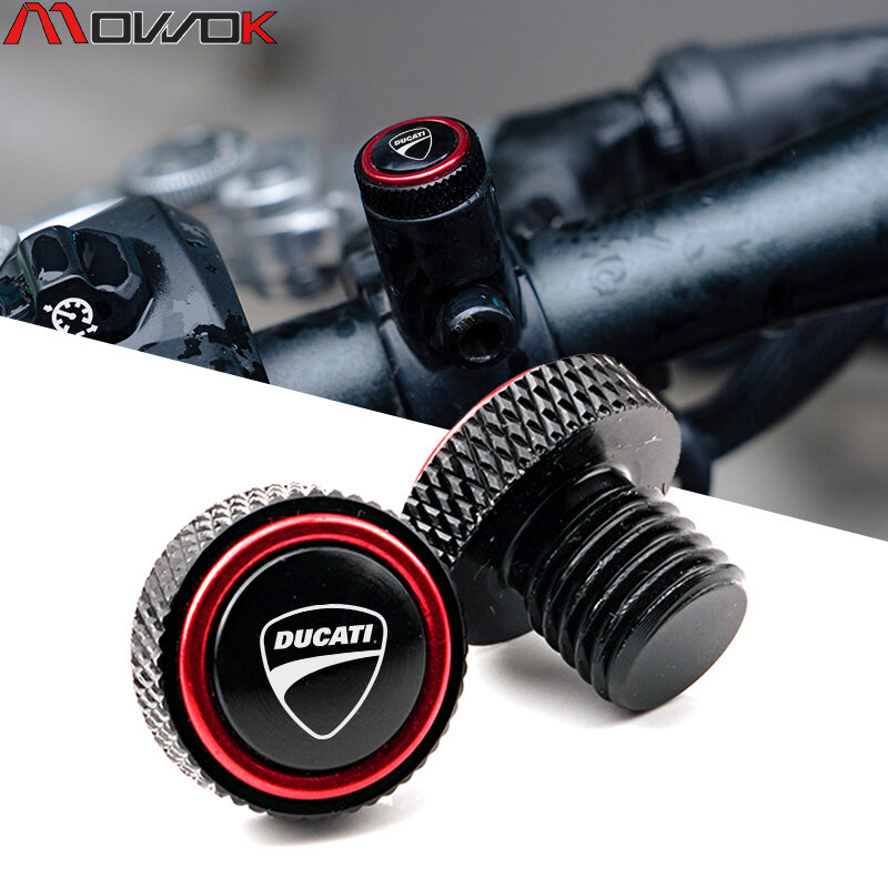 Для Ducati Monster 1200/S/R 1100 S/EV Multistrada 1260 1200 скремблер 800 1100 Мотоцикл M10 * 1,25 зеркало с отверстием рандомный болт
