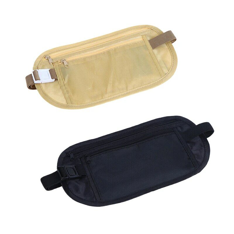 1PC Universal Sports Waist Bag Money Belt For Travel Women And Men Slim Hidden Travel Wallet Mobile Phone Anti-theft Bag