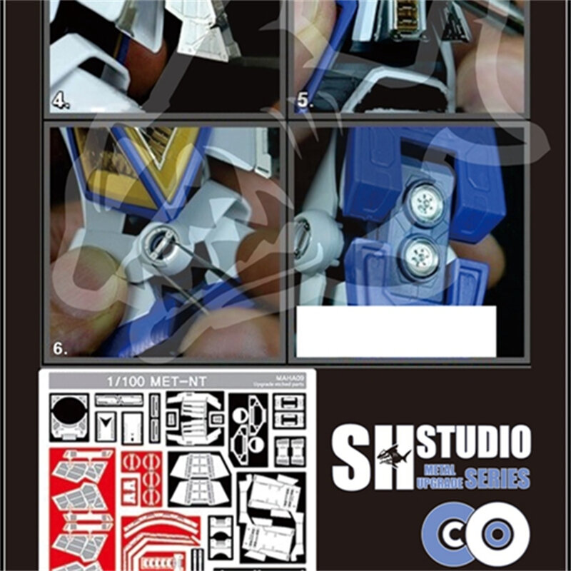 SH Studio Metal Gravura Detalhe-up Peças, Mobile Suit Modificação Modelo Brinquedos, 1/100 MG RX-78 2.0, Metal Acessórios