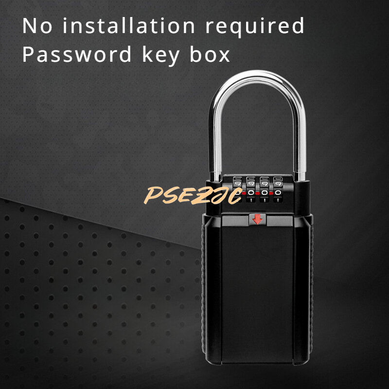 Household Portable Wall Mounted Zinc Alloy Decoration Key Password Box Anti Theft Door Lock