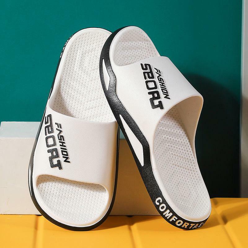 2024 Summer Men's Slippers Fashion Outwear Home Indoor Bathroom Thick Bottom Simple Men's Slippers