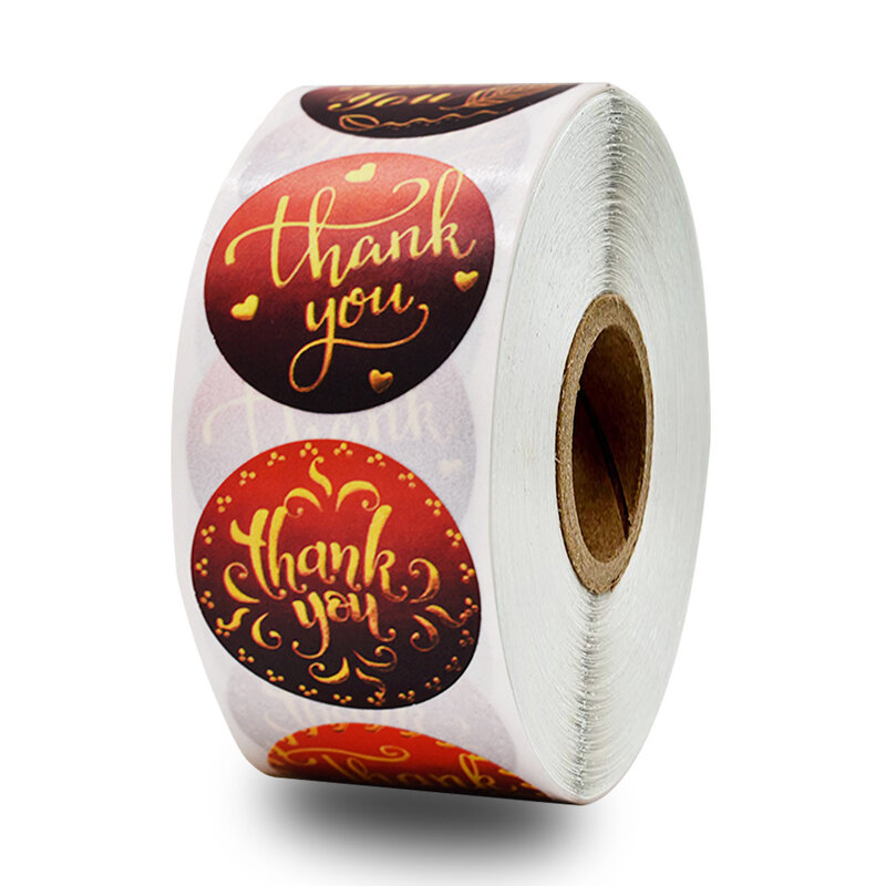 50-500 Stuks Rood Bedankt Stickers Voor Zakelijke Scrapbooking Huwelijksfeest Gunsten Envelop Zegels School Briefpapier Stickers