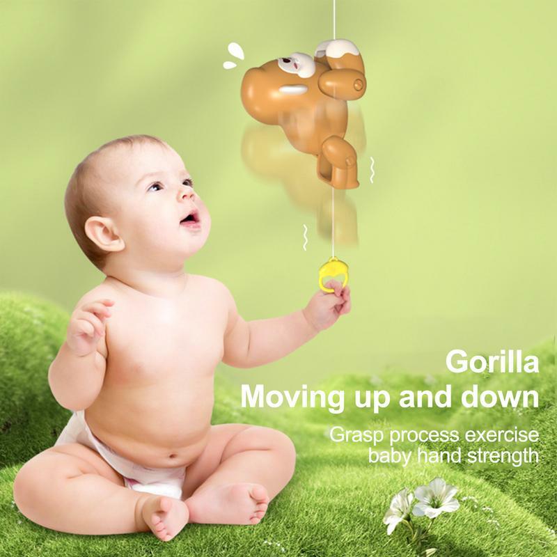 Gorilla Shape Crawling Toy para Toddler, Pull Toy Cars, Visual Development, Presente de aniversário para meninos e meninas