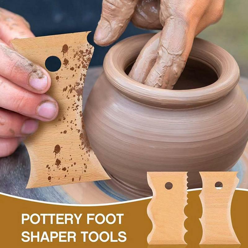 실용적인 DIY 세라믹 도자기 모델링 도구 키트, 나무 조각 도구, 미술 도구, 나무 점토 조각 도구, 7 개