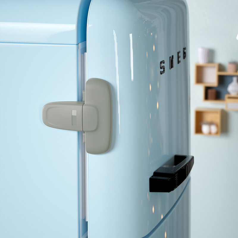 冷蔵庫用の安全ロック,2個,ドア用のラッチロック,幼児用の子供用キャビネットロック