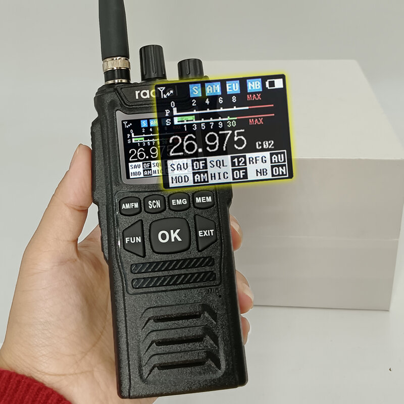 Baru CB-10 Walkie Talkie genggam 27MHz CB Radio HAM Transceiver 4W 12V AM/FM CB saluran 26-27MHz 4100hAm baterai untuk truk