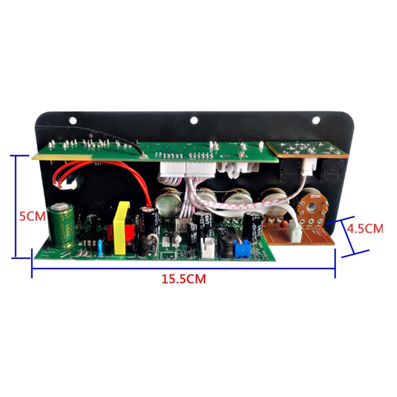 D50 Amplifier Board with Optical Audio Bluetooth AMP USB FM Radio TF Player DIY Audio Subwoofer for Home Car-US Plug