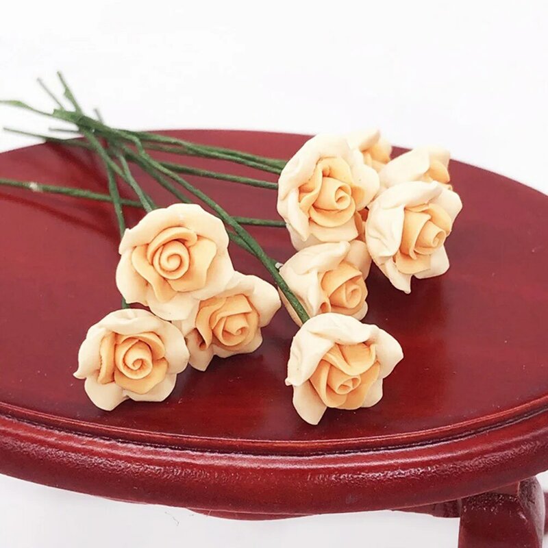 Flor Artificial Flores Falsas, Pequena Decoração, Decorações Em Miniatura, 5 Pcs