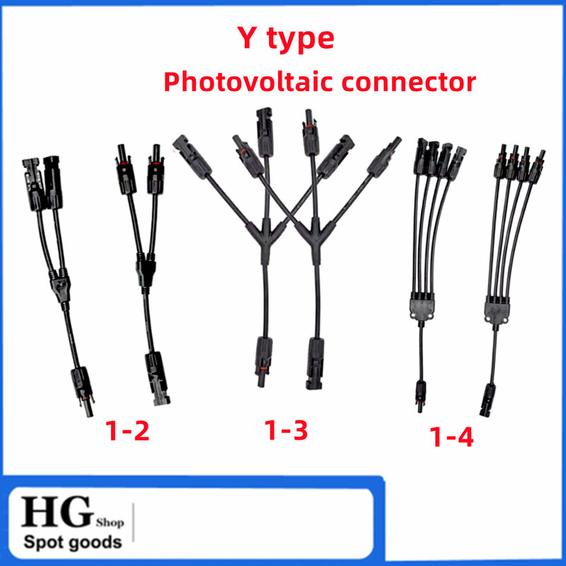 Y-type konektor fotovoltaik 30A, tiga arah empat arah modul fotovoltaik lima arah konektor paralel satu menit 2/3/4 adaptor