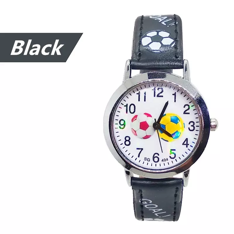 Reloj de fútbol de alta calidad para niños, relojes digitales de cuero para niños, regalo de cumpleaños, relojes de cuarzo impermeables