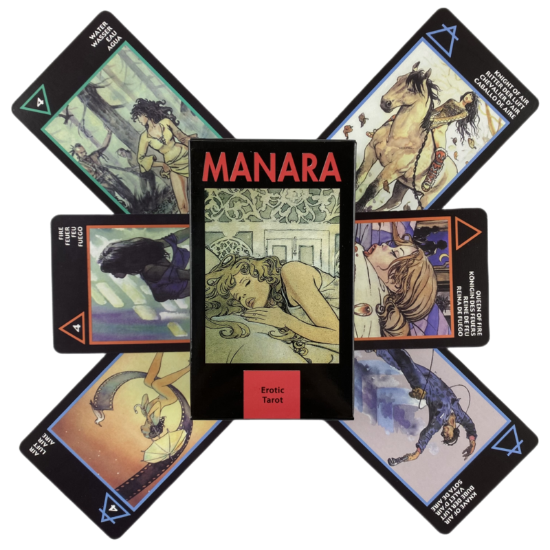 Manara 타로 카드 덱 오라클 영어 비전 점술 에디션, Borad 게임