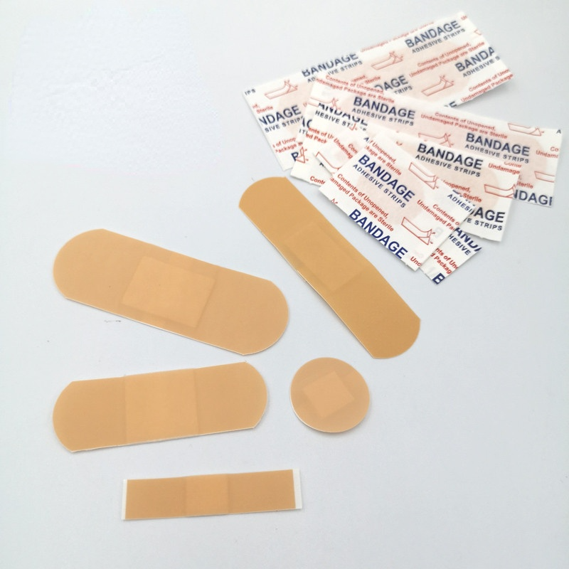 100pcs/set First Aid Adhesive Band Aid Multiple Specifications Wound Plaster Strips Waterproof Wound Plaster Emergency Patch