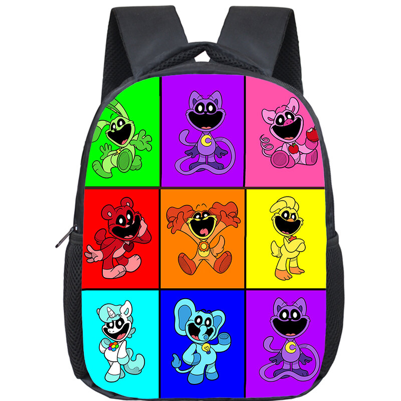 Mini mochila Softback para niños y niñas, morral de dibujos animados de Critters sonrientes, mochila escolar de Anime para guardería