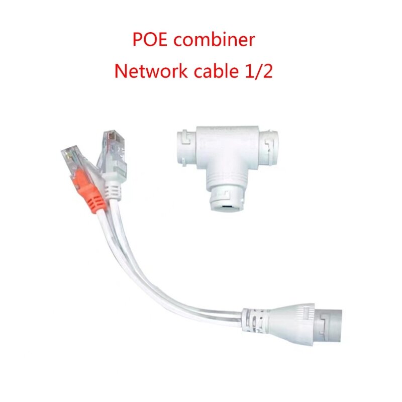 Divisor POE 2 en 1, conector RJ45 de tres vías para instalación de cámaras de seguridad, sistema de monitoreo de redes