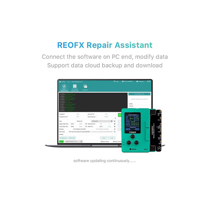 Refox RP30 Multifunctionele Herstellen Programmeur Voor Iphone Gezicht Id Fix Dot Projector Detectie Batterij Reparatie Tools