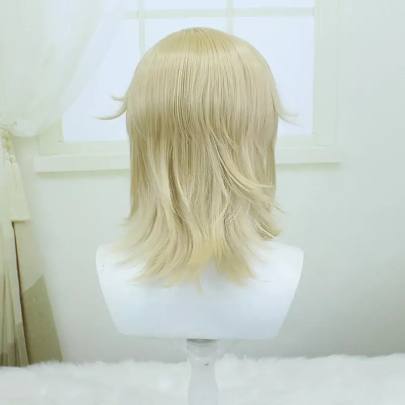 Game Honkai: Star Rail Aventurine Cosplay Wig Golden Short Hair Styling Heat Resistant Synthetic Wigs Halloween Carnival Party