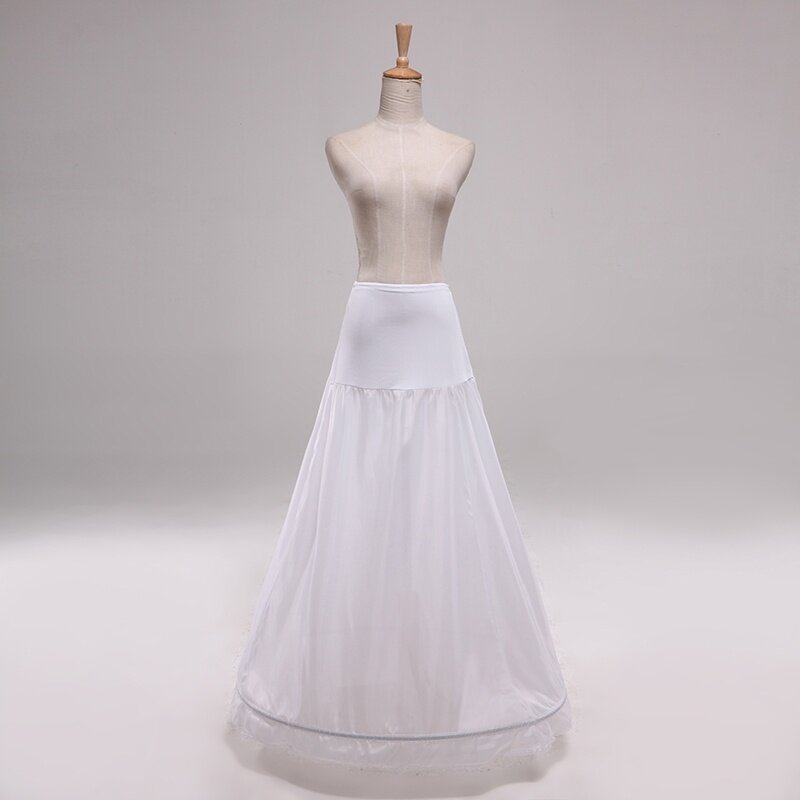 하이웨이스트 1 후프 페티코트, A라인 웨딩 드레스, 신부 언더스커트, 스톡 베스티도, 길이 110cm(43.4 인치), 신상