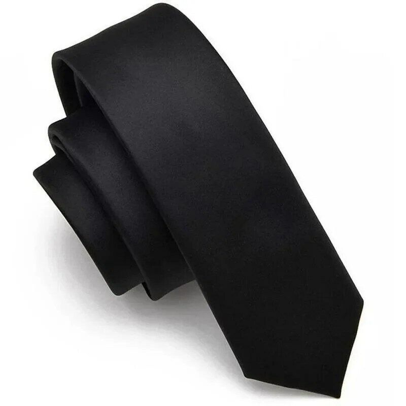 Czarny prosty krawat zabezpieczający krawat portier Steward matowy krawat pogrzebowy dla studentek