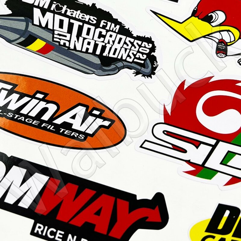 Naklejki motocyklowe motocykl Sponsor Logo kask na boczny zbiornik naklejki wodoodporne dla Honda Suzuki Kawasaki Ktm BMW Yamaha