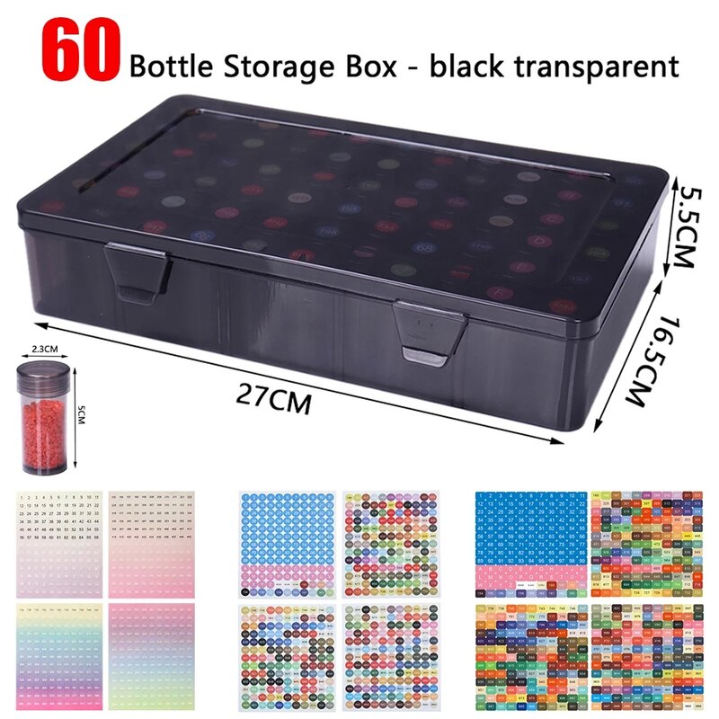 Diamond painting tool container bead embroidery storage box hospital multi-purpose storage supplies bead container 60 bottles