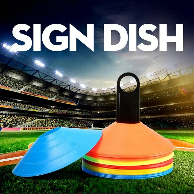 1PC Portable Plastic Football Flying Saucer Plate Soccer Obstacle Training Equipment New Sign Disc Football Training Accessories