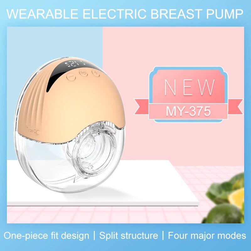 Wearable Breast Pump 210ML Large Capacity Hands Free Electric Portable Breast Pump BPA-free with LED Display 4 Modes & 12 Levels