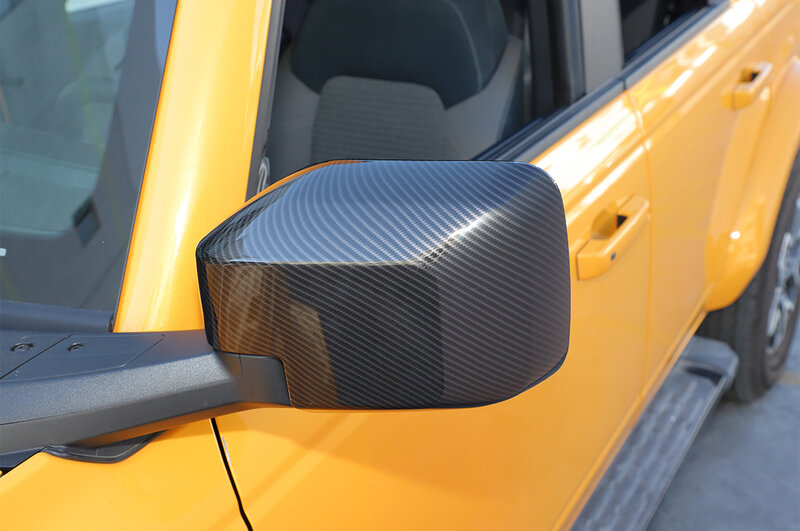 กรอบกระจกมองหลังสำหรับตกแต่งโครงสติกเกอร์ปิดสำหรับ Ford Bronco 2021 2022 2023 2024อุปกรณ์เสริมภายนอกรถยนต์ ABS