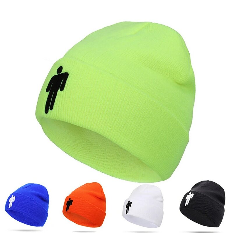 Cappelli lavorati a maglia caldi Unisex di colore solido per le donne berretto invernale cappelli da uomo berretti per le signore Skullcap Docker cappello spesso lavorato a maglia