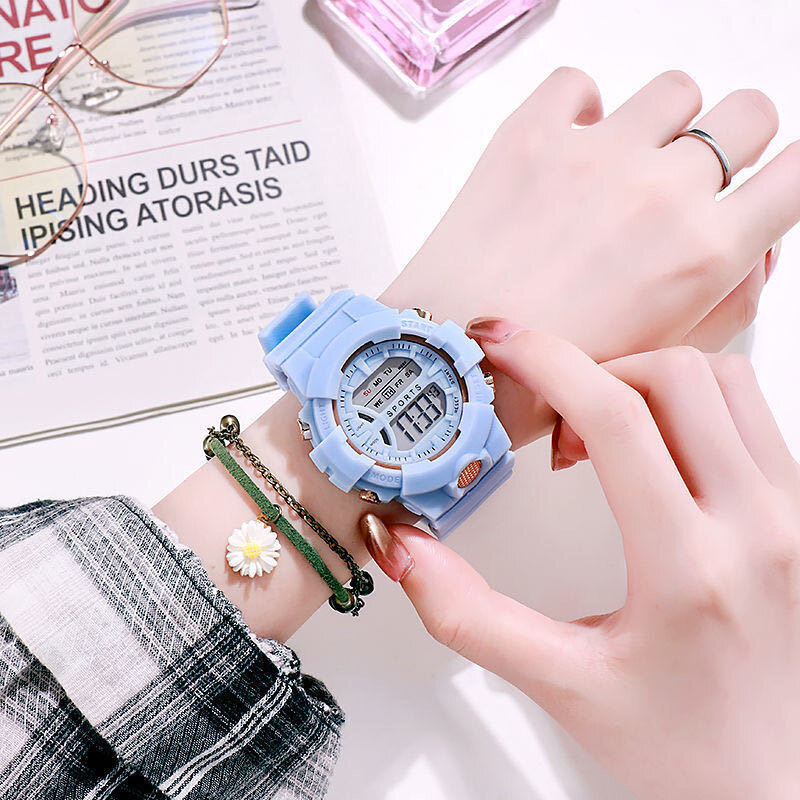 Fashion Girls Watch impermeabile LED Digital Women orologi conto alla rovescia cronometro Sport orologio multifunzione orologio da polso elettronico