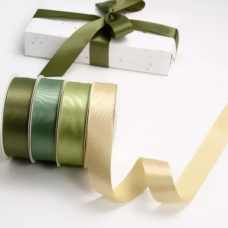 Single Sided Polyester Ribbon For Wedding Decoration Party Bouquet Gift Box Handicrafts Packaging 20 Yards