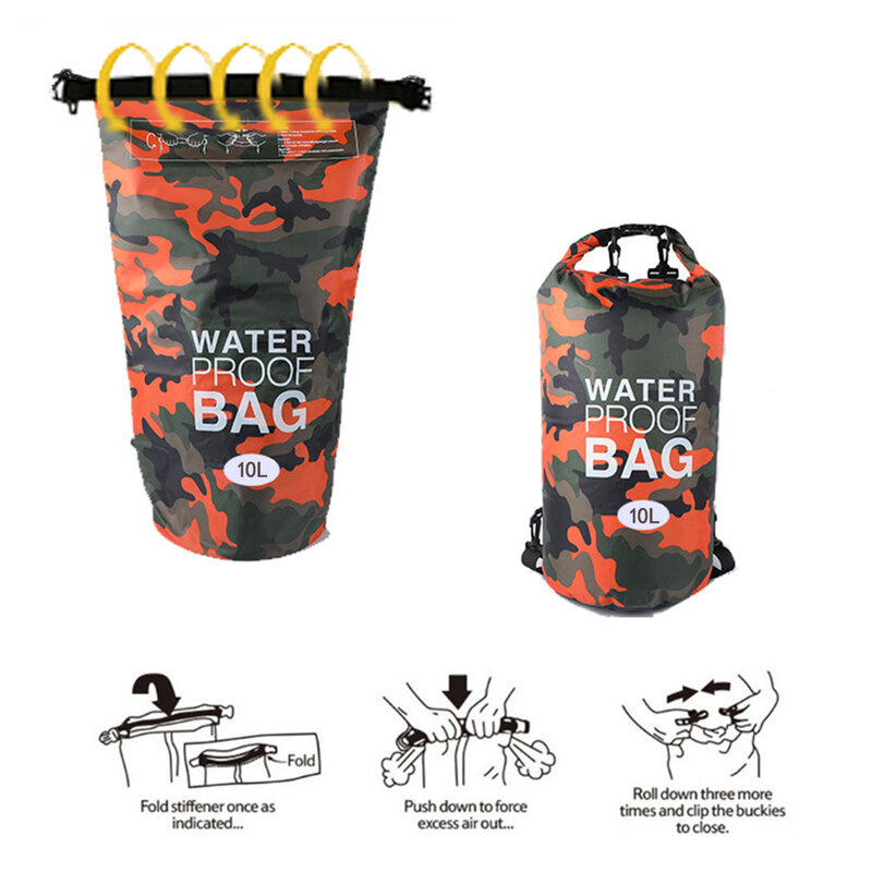 2L/5L/10L/20L borsa impermeabile asciutta per esterni borsa asciutta sacco impermeabile galleggiante borse per attrezzi asciutti per canottaggio pesca Rafting nuoto