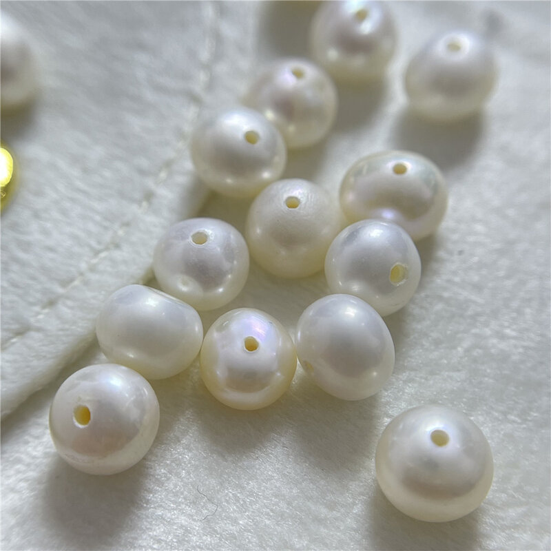 6*7mm 0.7mm otwór przelotowy naturalna perła słodkowodna wysokiej jakości koraliki w kształcie perły do wyrobu biżuterii dekoracja do wykonania 1 szt.