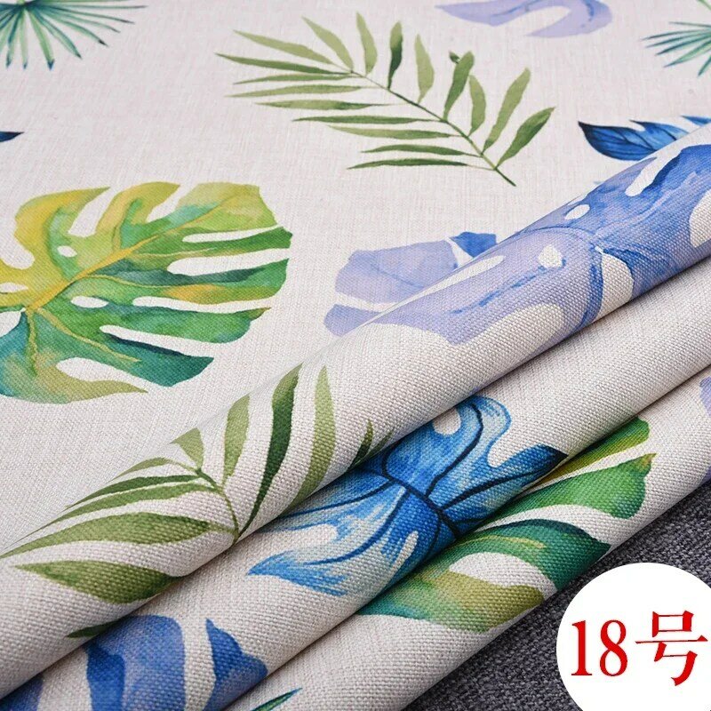 ผ้าคลุมโซฟาพิมพ์ลายผ้าฝ้าย-ลินินเมตรสำหรับผ้าปูโต๊ะผ้าหยาบพืชผ้าหนาสำหรับตกแต่ง DIY
