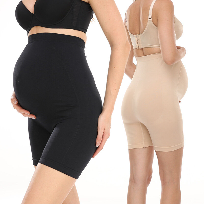 Leggings de maternidade de cintura alta para mulheres grávidas, calças magras para gravidez, shaping do corpo, calças pós-parto