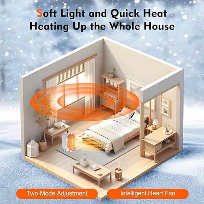 1200w Desktop elektrische Heizung Mini tragbare Heiz ventilator Home Office PTC Keramik Heizung Warmluft gebläse wärmer