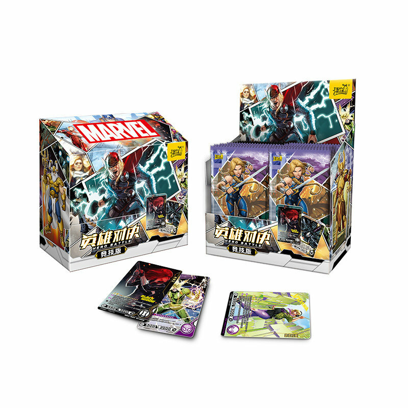 KAYOU-tarjeta de duelo de Los Vengadores de Marvel, versión de esencia, Thor, Lobezno, CR, tarjeta de colección, regalos de Navidad para niños, Juguetes