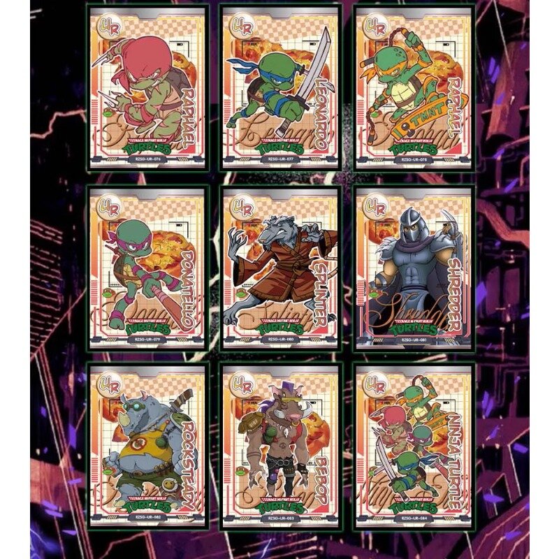 Teenager Mutant Ninja Schildkröten Karten Sammlung Anime Peripherie geräte Charaktere Raphael Donatello Karten Box Papier Hobby Geschenke Spielzeug